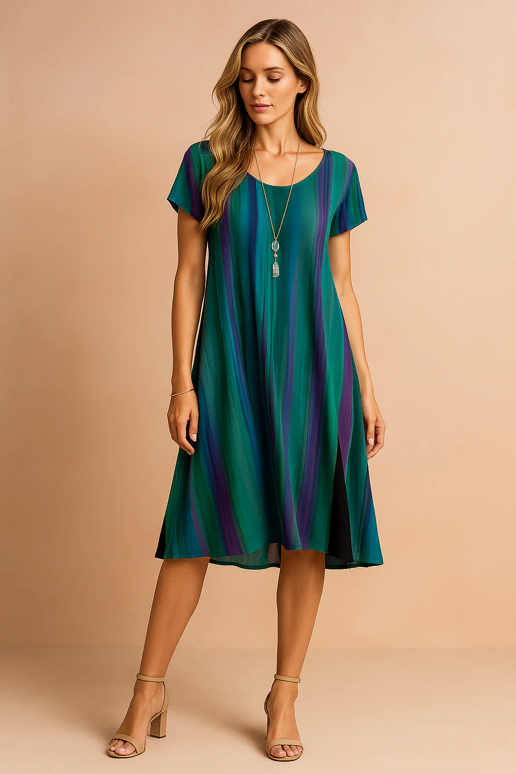 Jenny | Flowy Boho Dress with Gradient Effect
