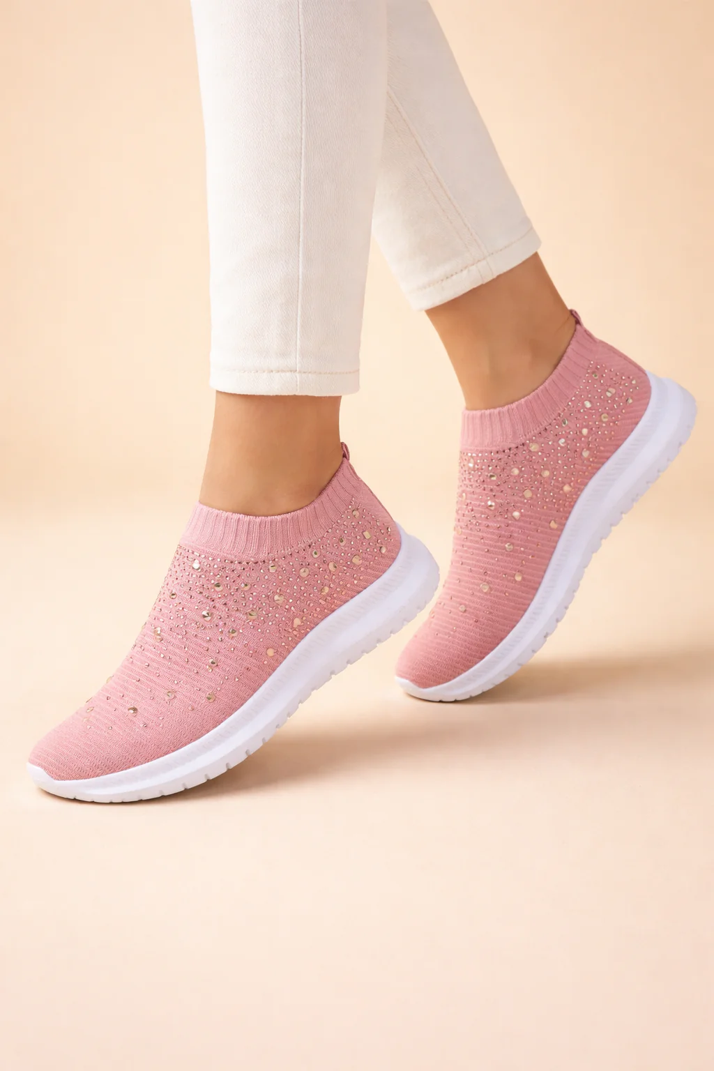 Kamila | Women’s Slip-On Sneakers with Rhinestone Detail and All-Day Comfort