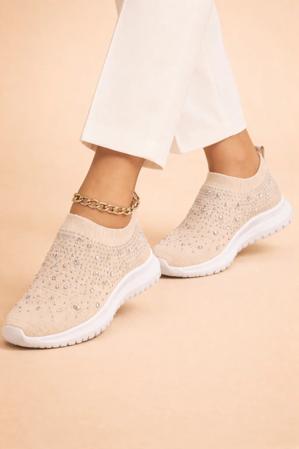 Kamila | Women’s Slip-On Sneakers with Rhinestone Detail and All-Day Comfort - Image 2