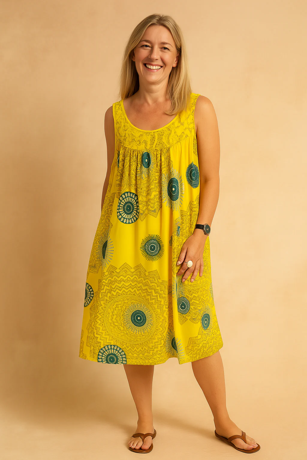 Katarzyna | Airy Dress with Openwork Top - Image 2
