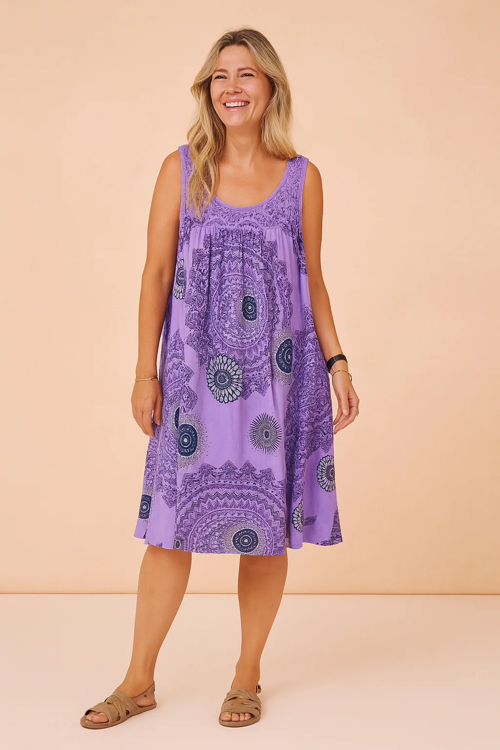 Katarzyna | Airy Dress with Openwork Top - Image 3