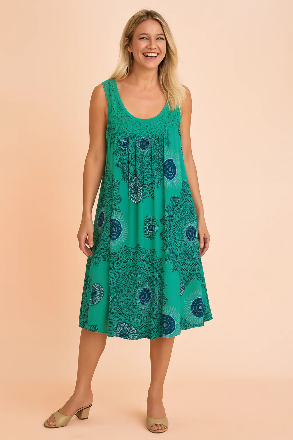 Katarzyna | Airy Dress with Openwork Top - Image 7