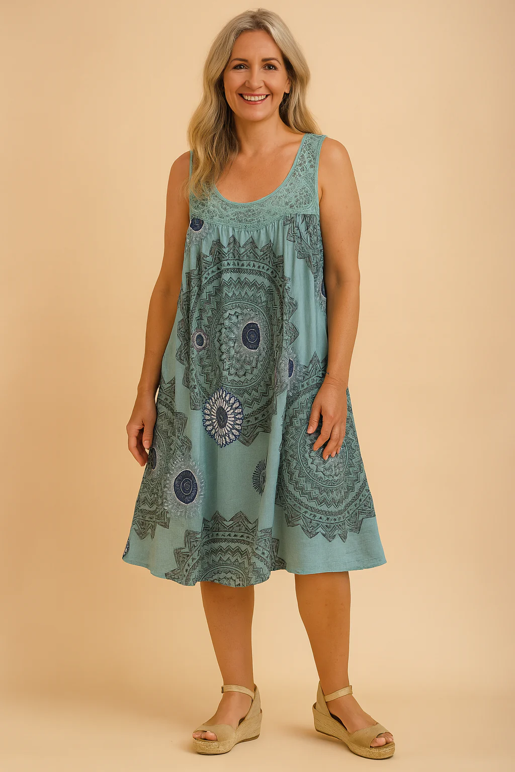 Katarzyna | Airy Dress with Openwork Top - Image 8