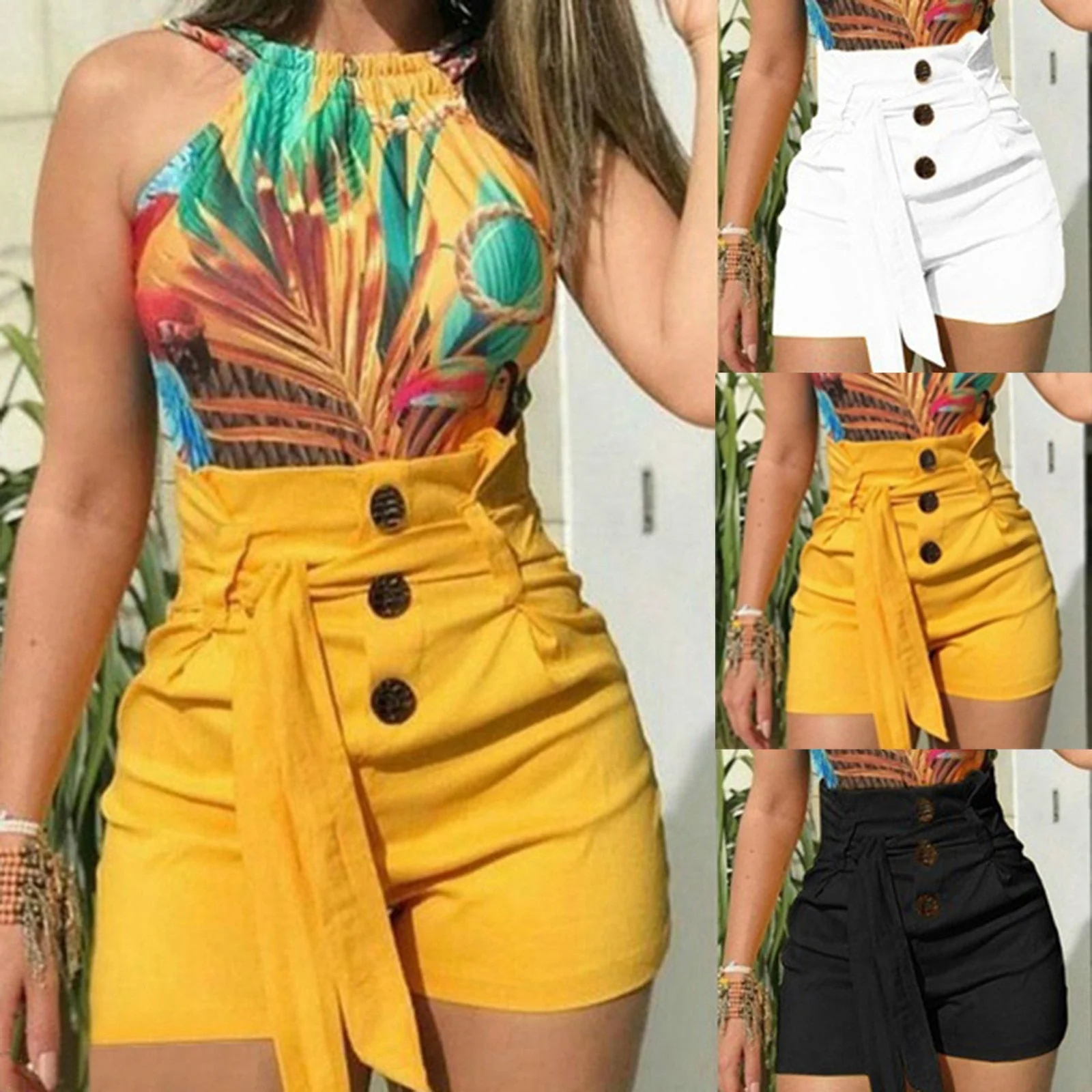 KEIRA | Slim Fit Belted High Waist Short - Image 6