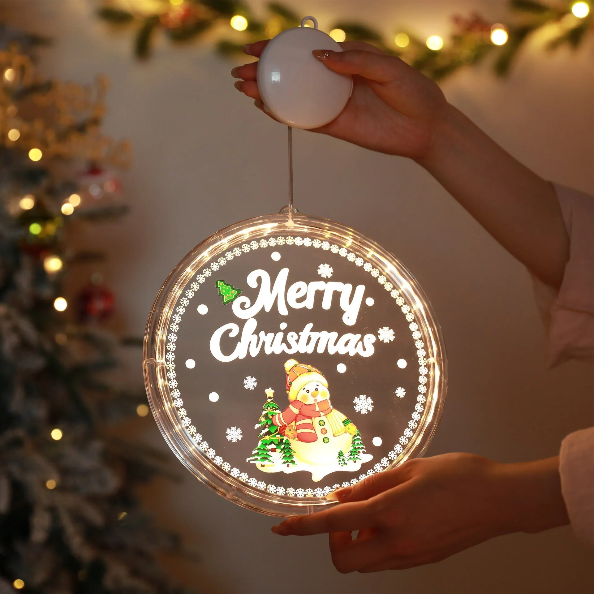 LED light chain, hanging lamp, bell, snowflake, moose, decorative festoon lamp - Image 2