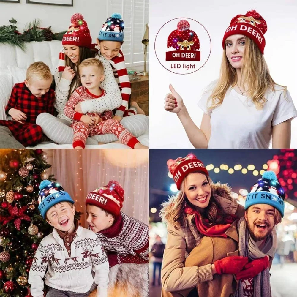Light Up Christmas Hat with Colorful LED Lights – Stretchy Knit Beanie for All Ages and Holiday Celebrations - Image 6