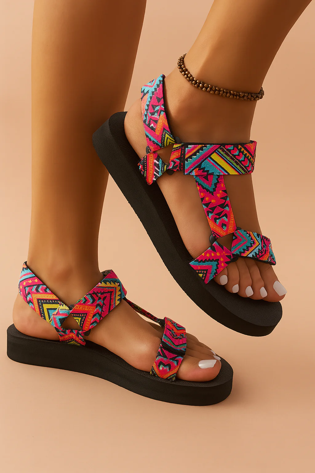 Luna | Sandals with a colorful strap - Image 4