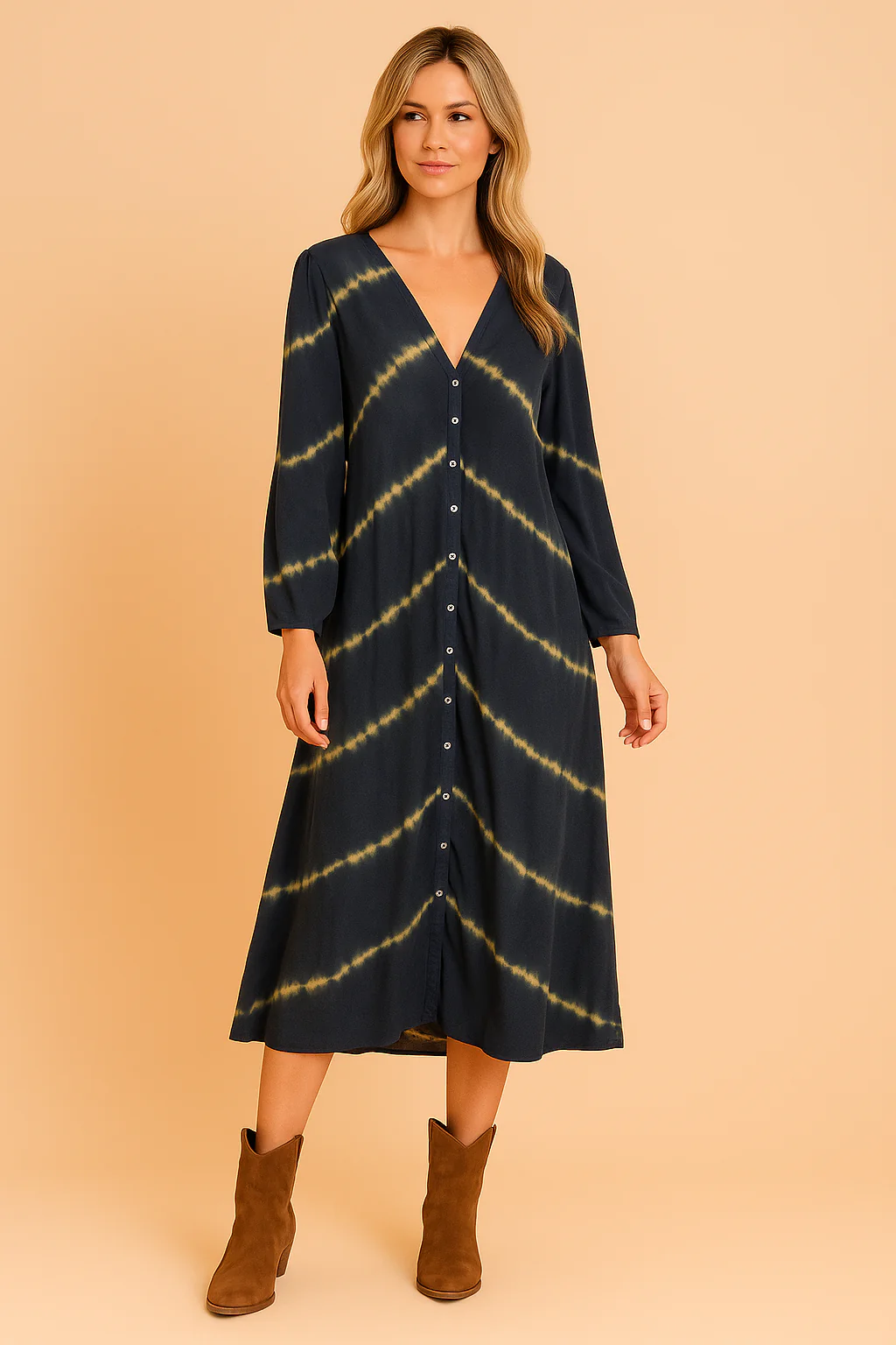 Maggie | Loose V-Neck Maxi Dress