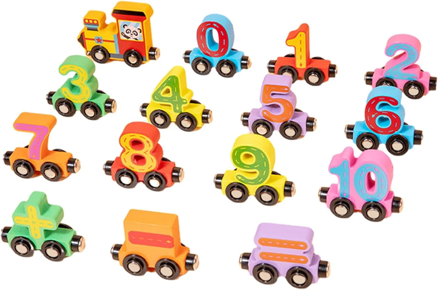 Magnetic Number Blocks Educational Toy Set for Ages 3-6 - Learning Math with Wooden Train and Color Recognition - Image 3