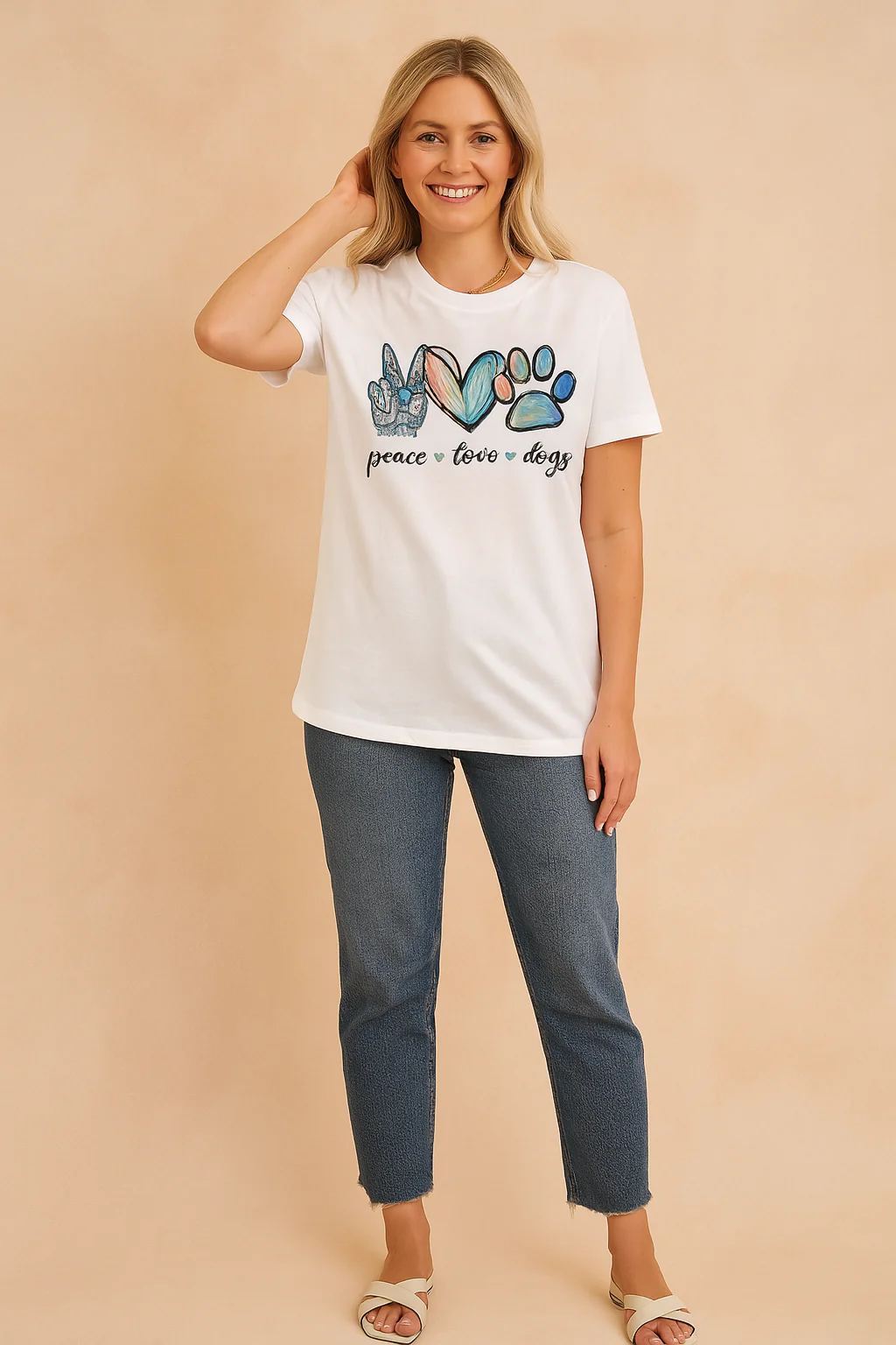 Mila | Peace Love Dogs T-shirt - Image 2