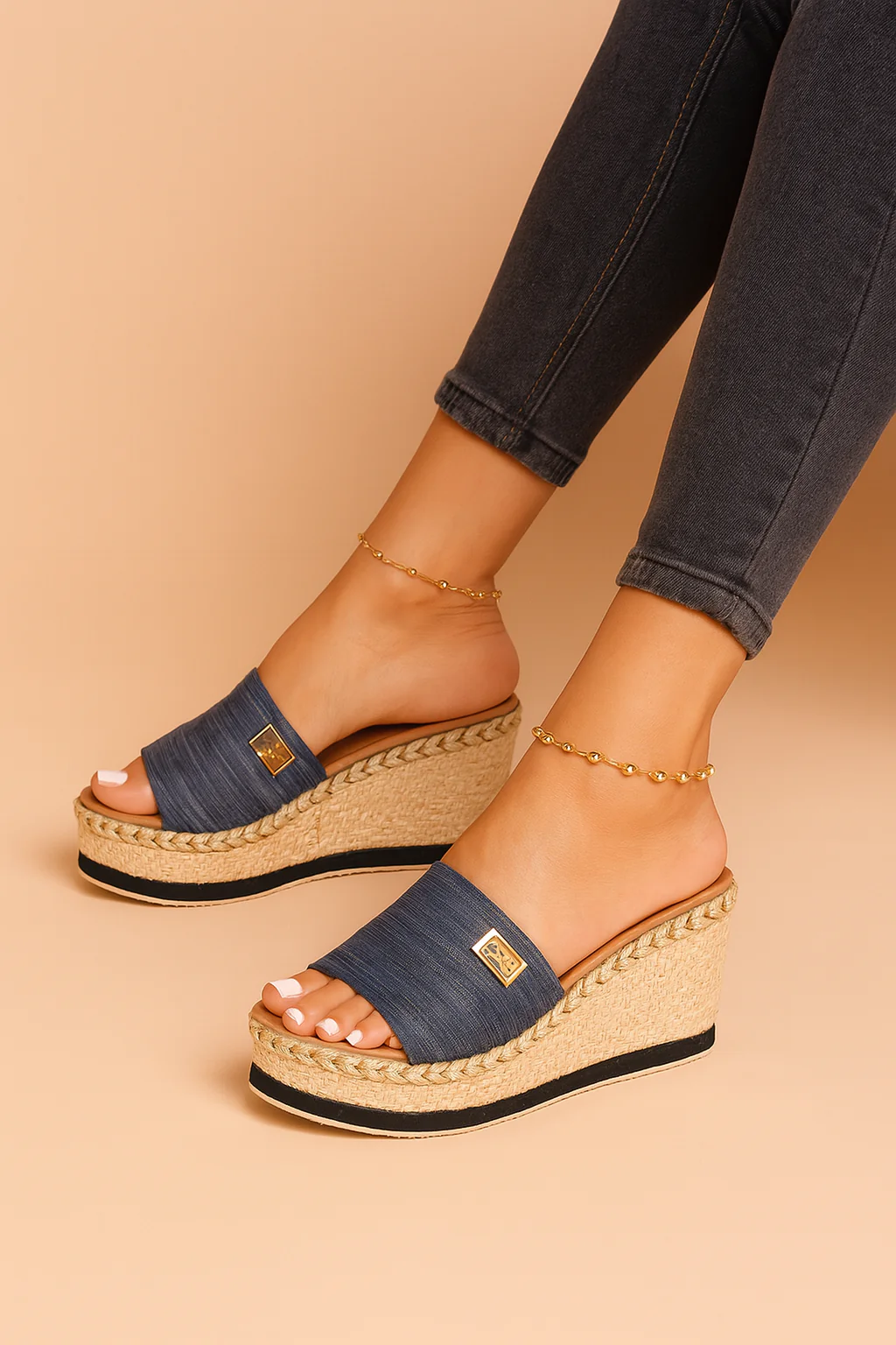 Millie | Woven Wedge Sandals - Image 2