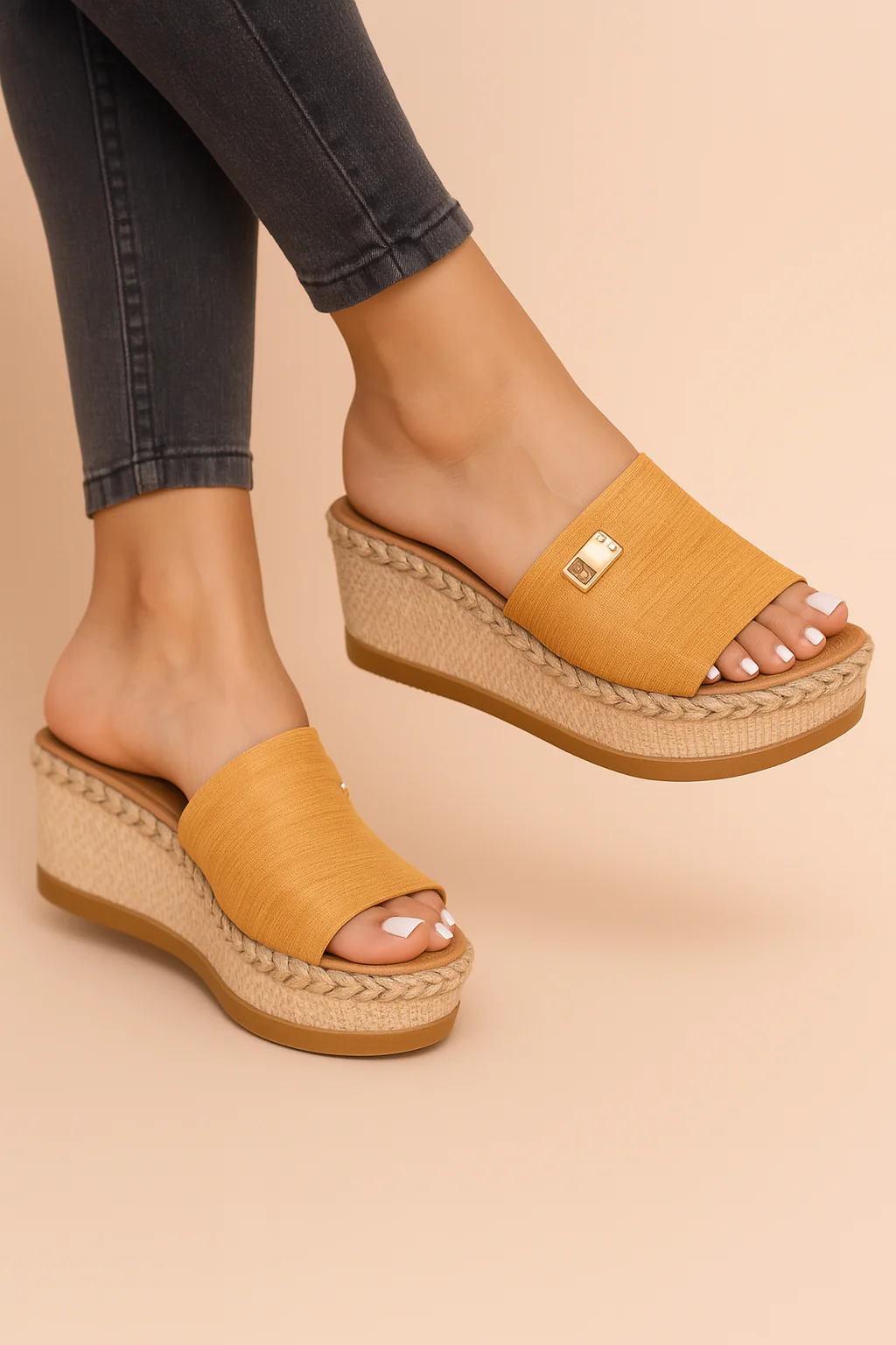 Millie | Woven Wedge Sandals - Image 4