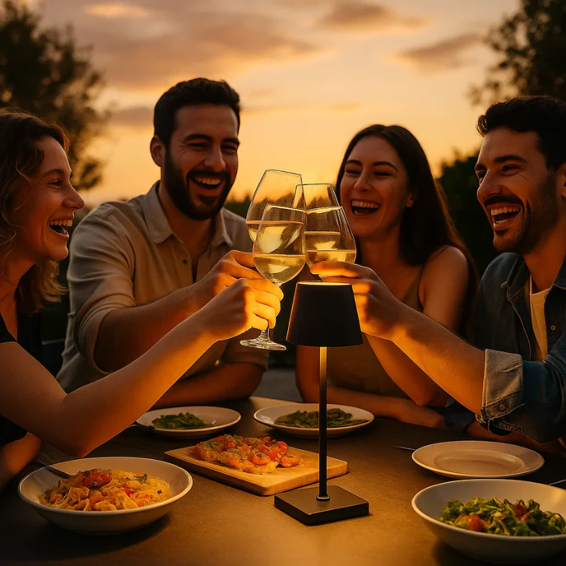 Modern rechargeable wireless LED table lamp | Portable lighting for home, office and outdoor use - Image 9