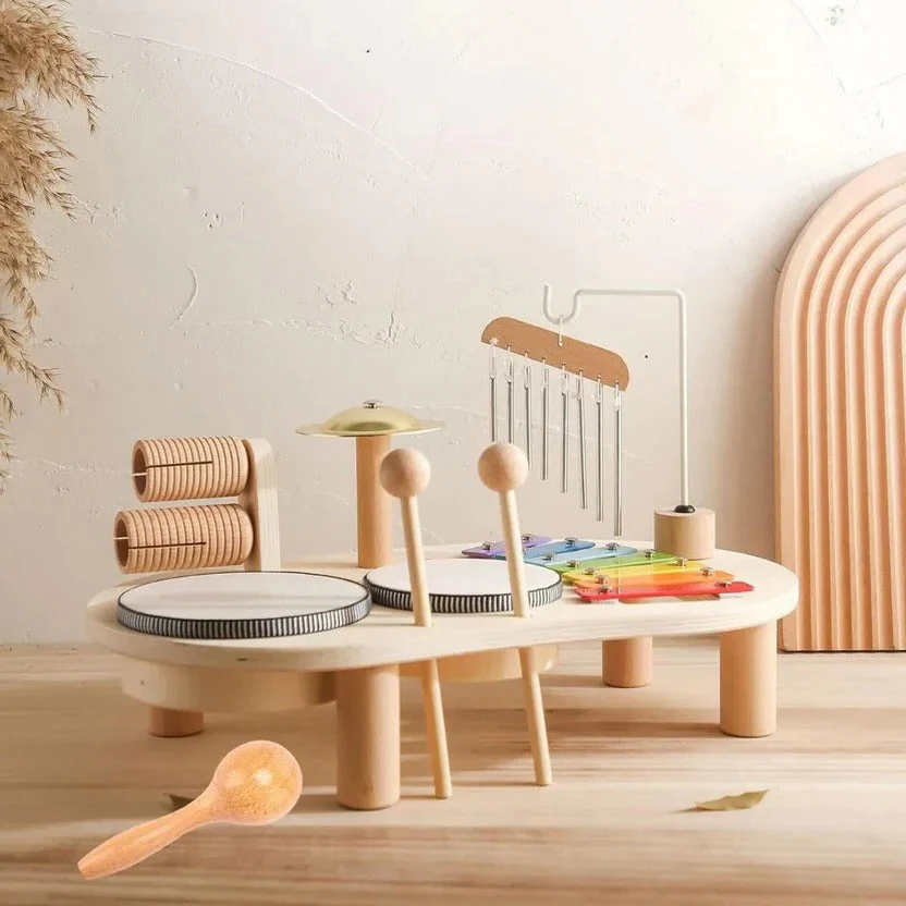 Montessori Musical Toys Drum Kit for Toddlers with Xylophone, Interactive Play Set for Rhythm and Motor Skill Development - Image 7