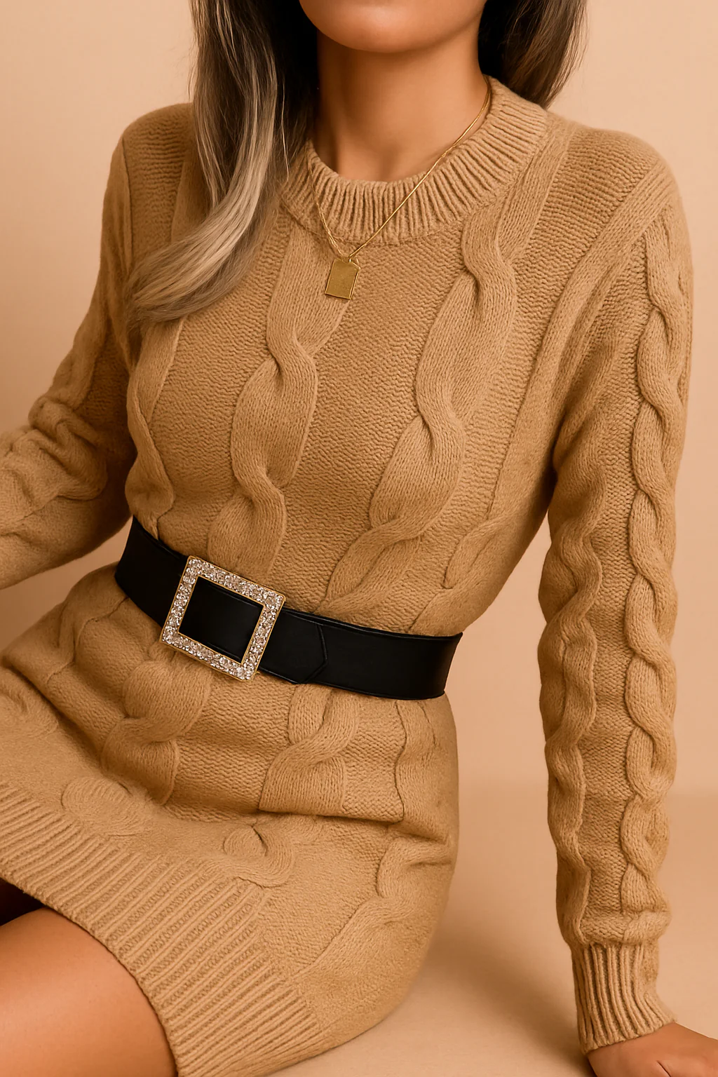 Nathalie | Knitted Sweater Dress - Image 4