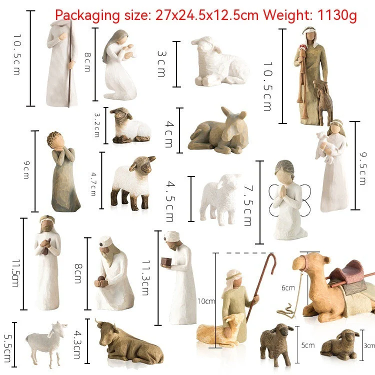 Nativity set with resin and nativity motif - Image 7