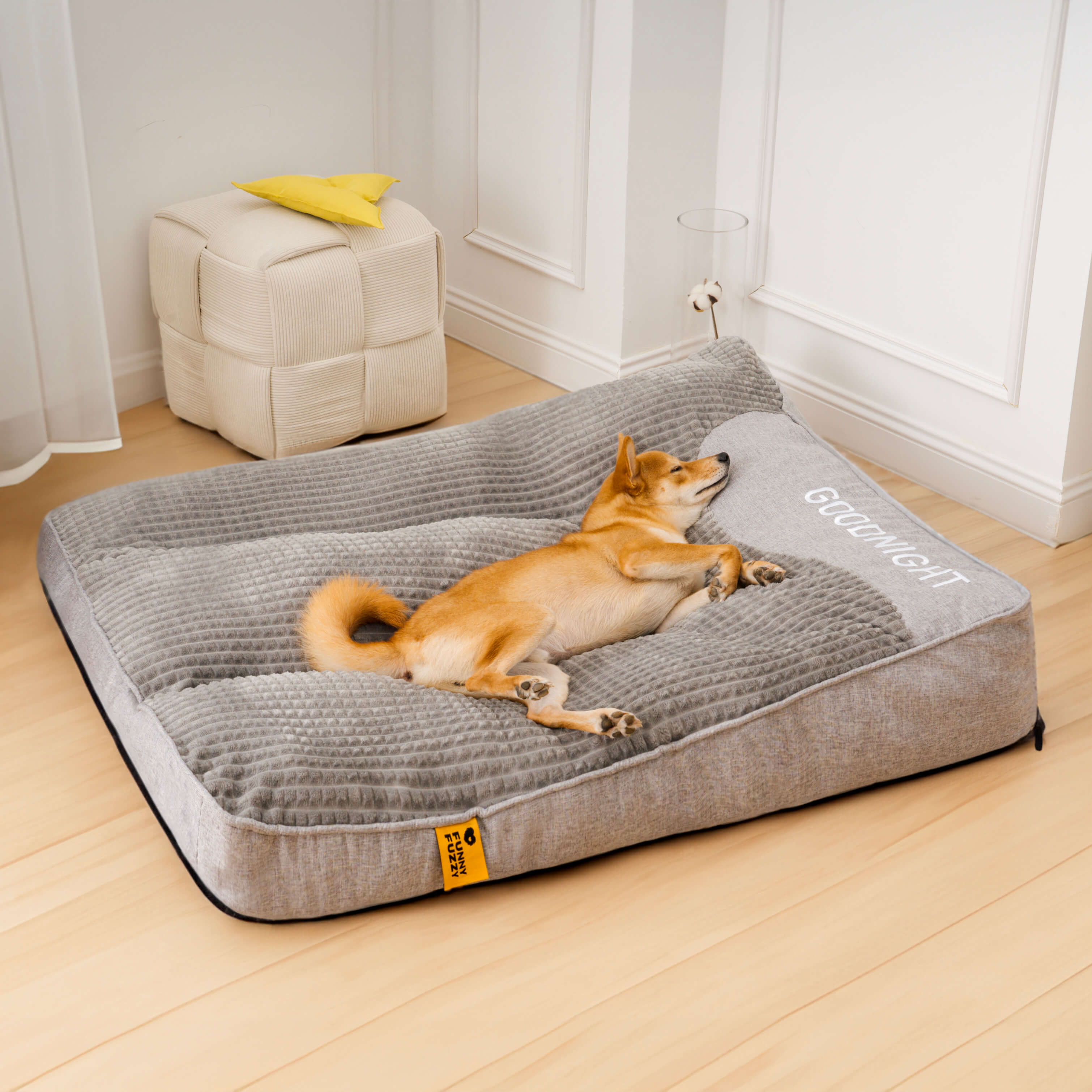 Orthopedic dog cushion bed – Large, thick dog bed with neck support and removable, washable cover - Image 10