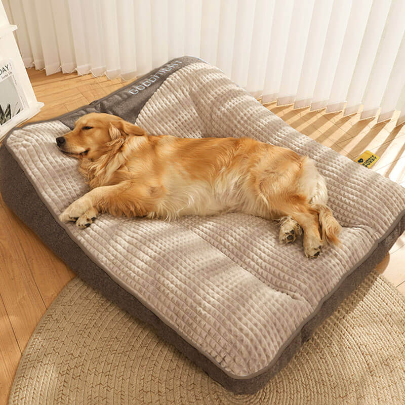 Orthopedic dog cushion bed – Large, thick dog bed with neck support and removable, washable cover - Image 4