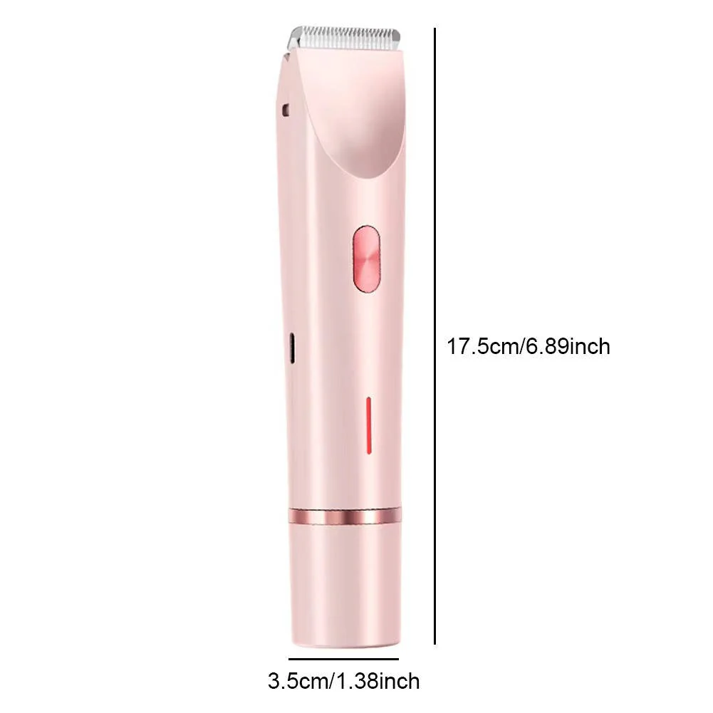Painless Pubic Hair Trimmer with Dual Heads, Waterproof Design, and Whisper Quiet Operation for Smooth Skin - Image 7