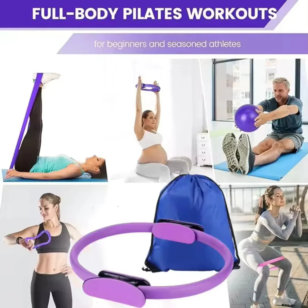 Pilates ball & resistance band set - Image 4