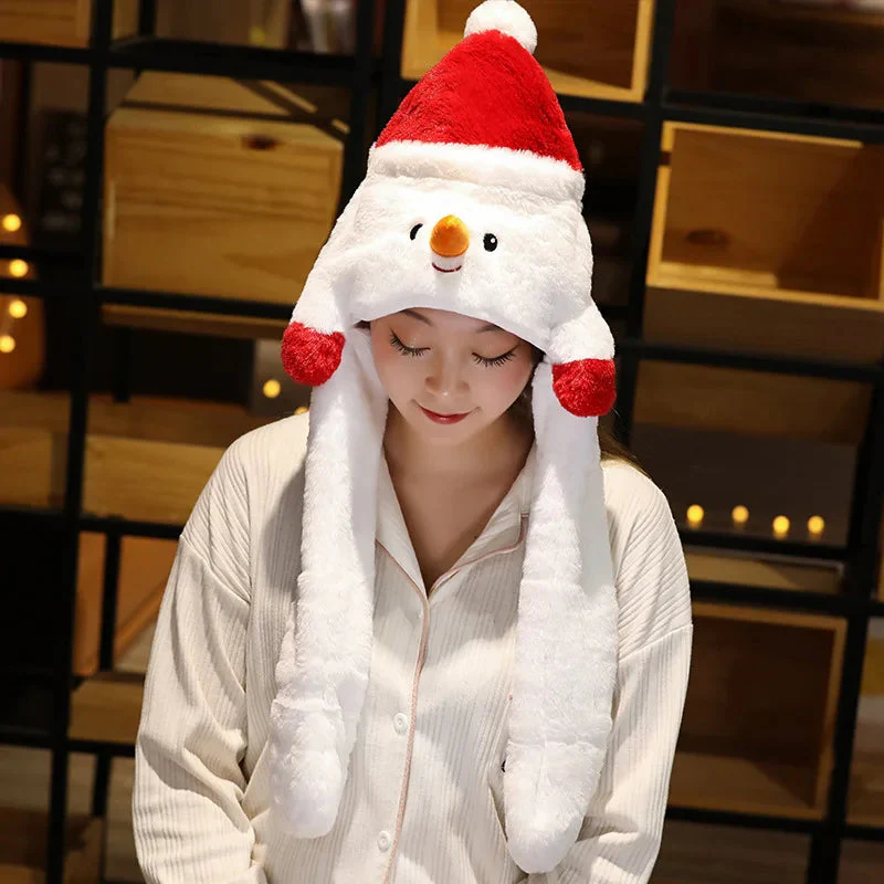 Plush Santa Hat for Adults - Soft Red and White Christmas Hat, Cozy Holiday Accessory for Festive Celebrations - Image 6