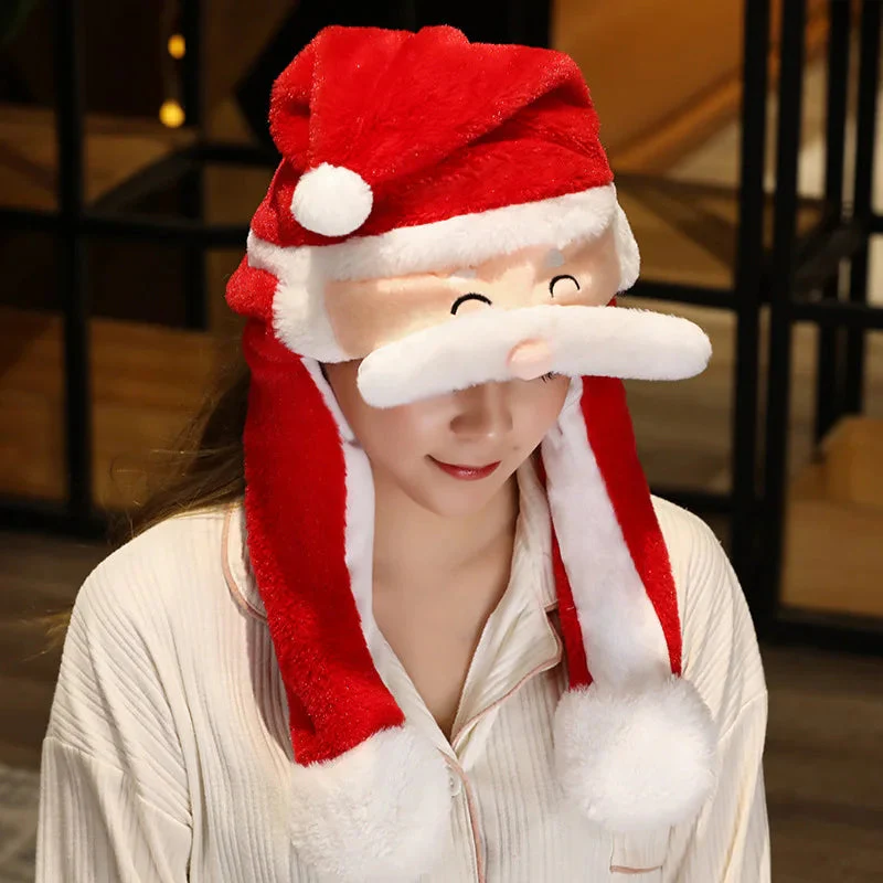 Plush Santa Hat for Adults - Soft Red and White Christmas Hat, Cozy Holiday Accessory for Festive Celebrations - Image 7