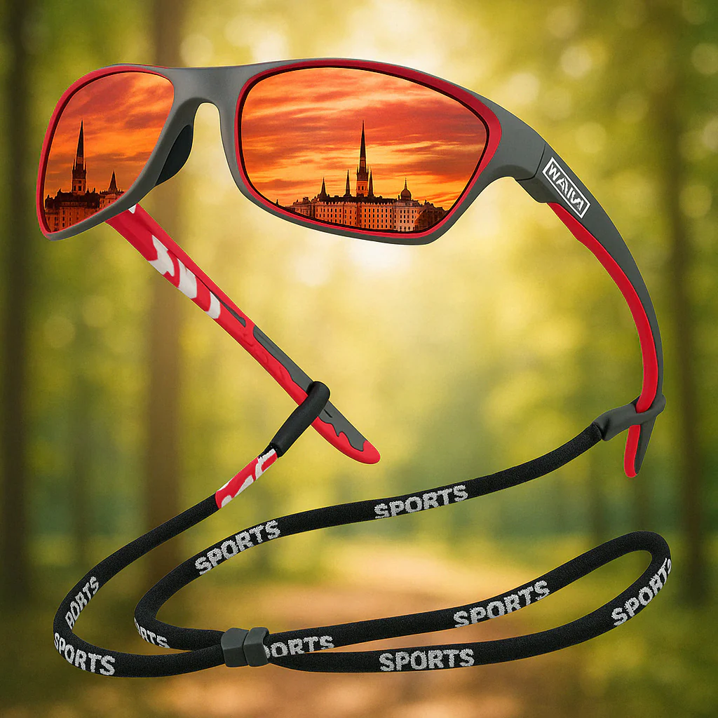 Polarized outdoor sports sunglasses with UV400 protection - Lightweight and stylish design for ultimate eye comfort - Image 2
