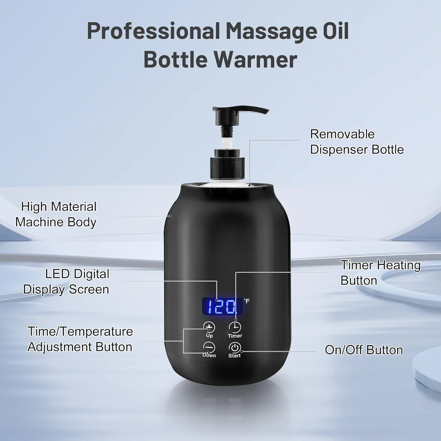 Portable Electric Massage Oil Warmer with Digital Display – Adjustable Temperature Heating for Soothing Massage Experience - Image 2
