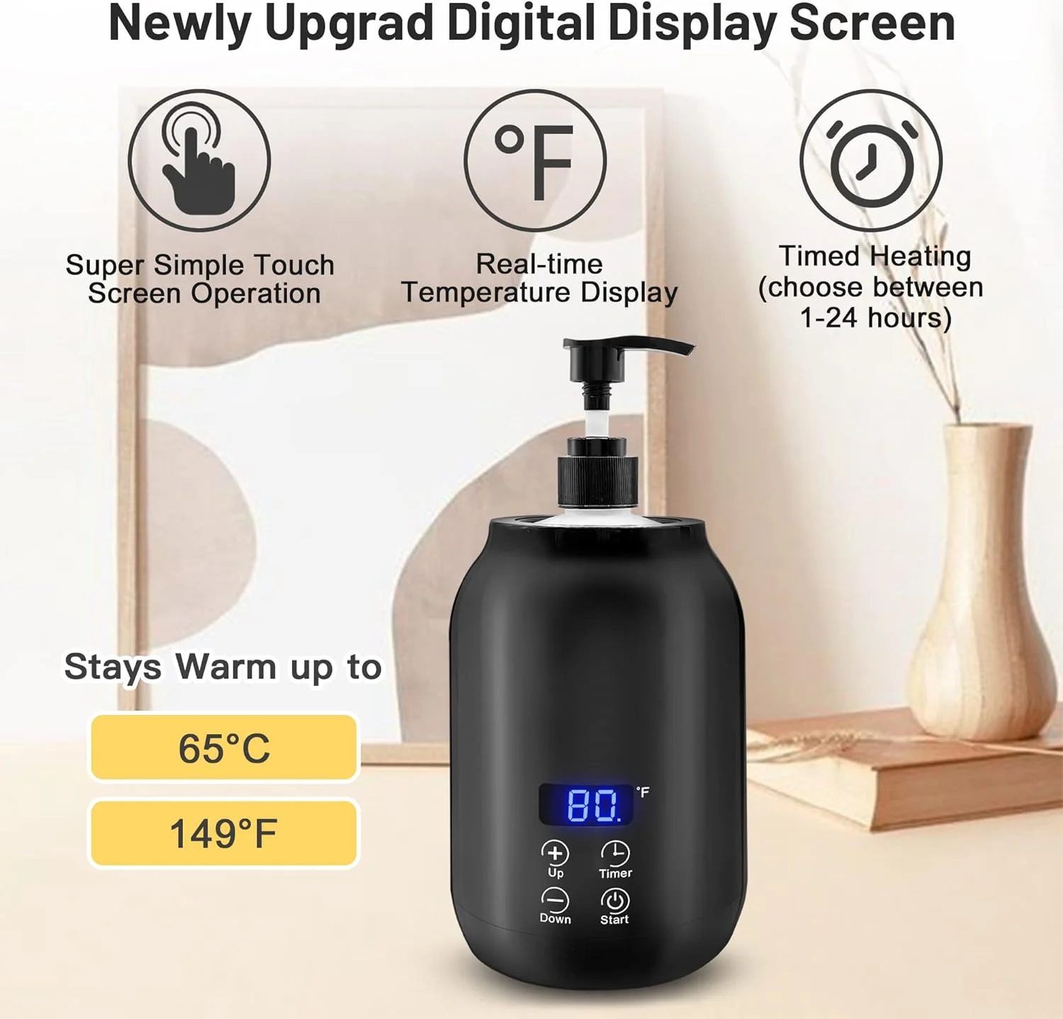 Portable Electric Massage Oil Warmer with Digital Display – Adjustable Temperature Heating for Soothing Massage Experience - Image 5