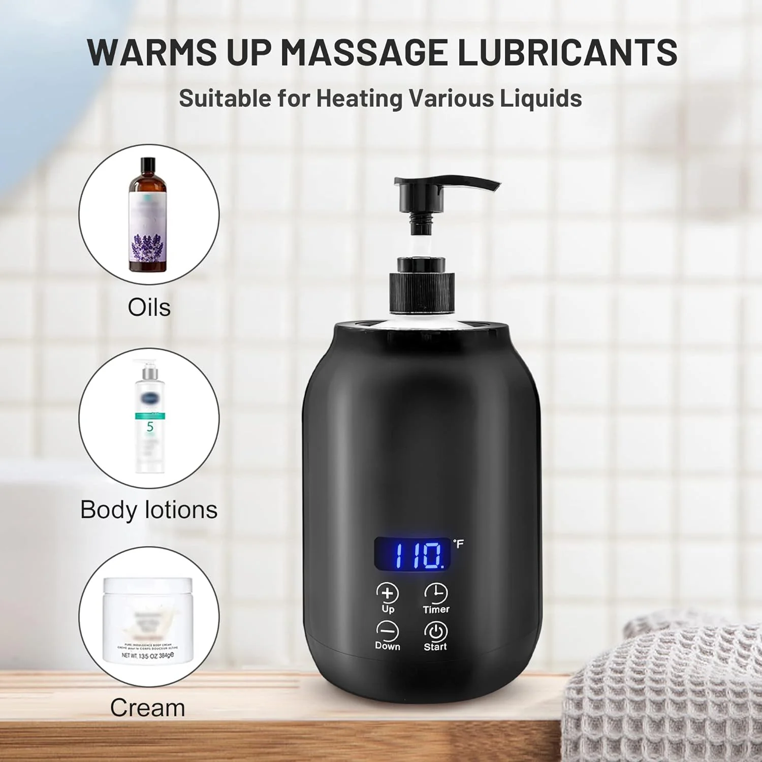 Portable Electric Massage Oil Warmer with Digital Display – Adjustable Temperature Heating for Soothing Massage Experience - Image 6