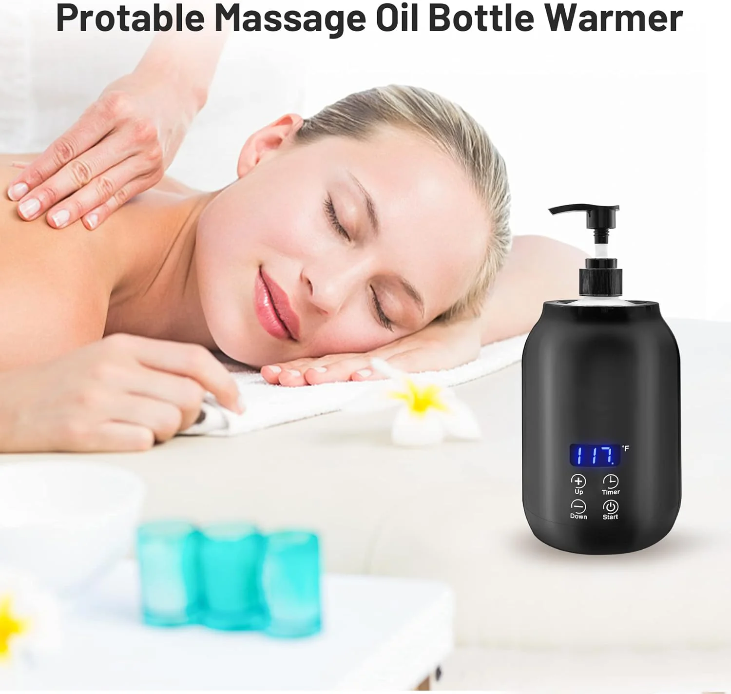 Portable Electric Massage Oil Warmer with Digital Display – Adjustable Temperature Heating for Soothing Massage Experience - Image 8