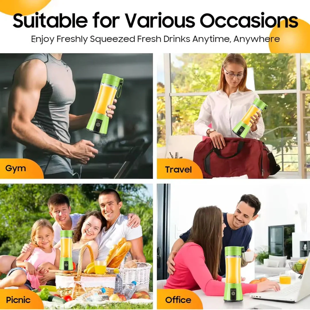 Portable Mini Electric Juicer Blender with One-Touch Operation, Rechargeable, Easy to Clean, Compact for Travel, 12 oz Capacity - Image 5