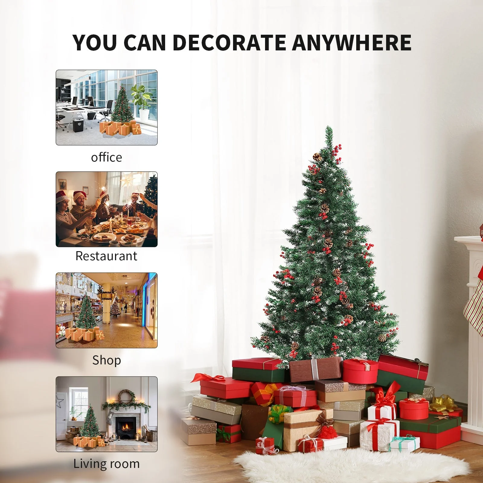 PVC simulation snowfall showcase decoration Christmas tree - Image 3