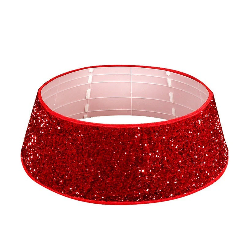 Red Sequins Christmas Tree Skirt Party Decoration Accessories