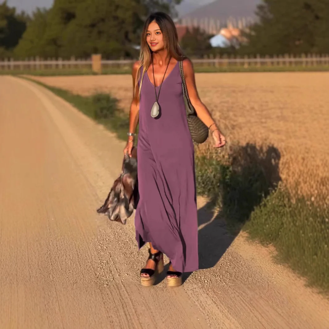 Women's Sleeveless Maxi Dress for Summer Comfort Polyester - Image 4