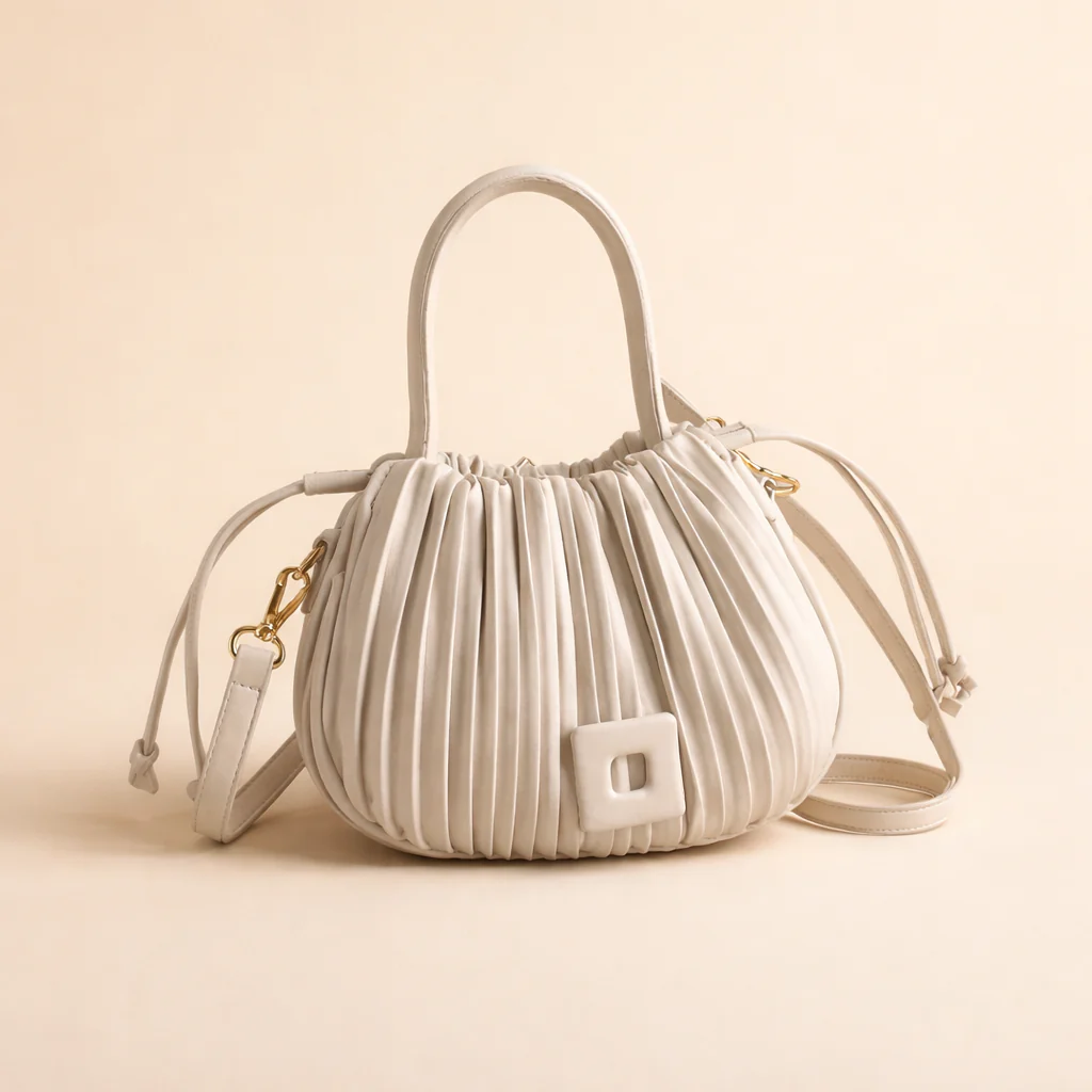 Sienna | Women’s Elegant Pleated Bucket Bag