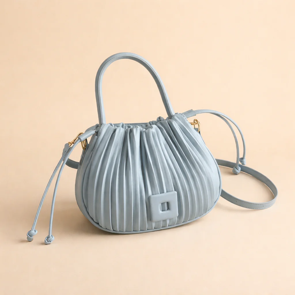 Sienna | Women’s Elegant Pleated Bucket Bag - Image 4