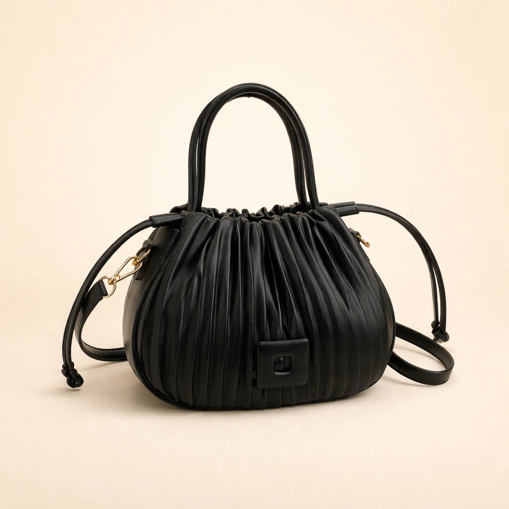 Sienna | Women’s Elegant Pleated Bucket Bag - Image 5