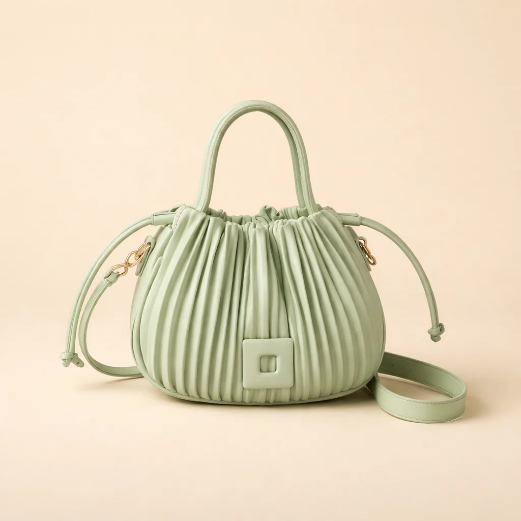 Sienna | Women’s Elegant Pleated Bucket Bag - Image 7