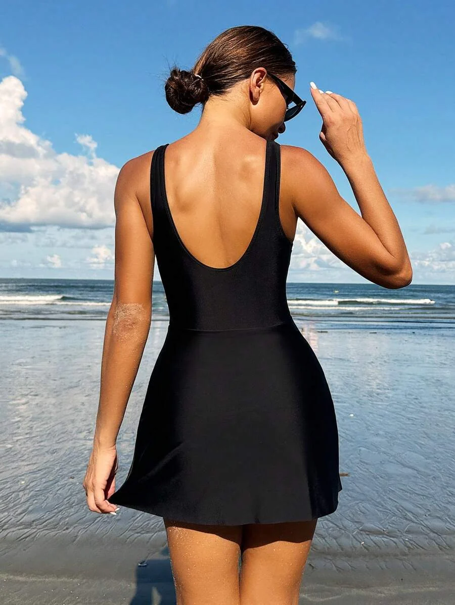 Simple round hall dress for holidays and swimwear - Image 6