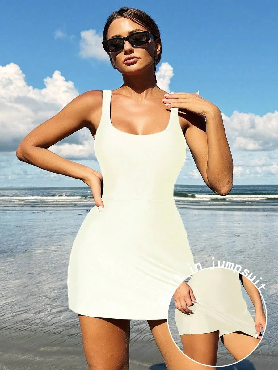Simple round hall dress for holidays and swimwear - Image 9