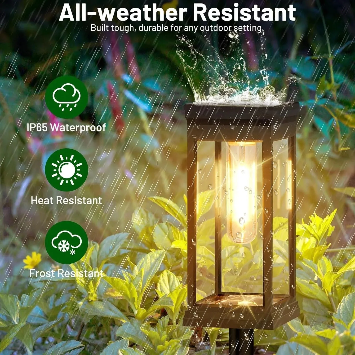 Solar Pathway Lights – Eco-Friendly Outdoor Lighting with Dusk-to-Dawn Operation, Waterproof Garden Path Lights, 4-Pack - Image 4