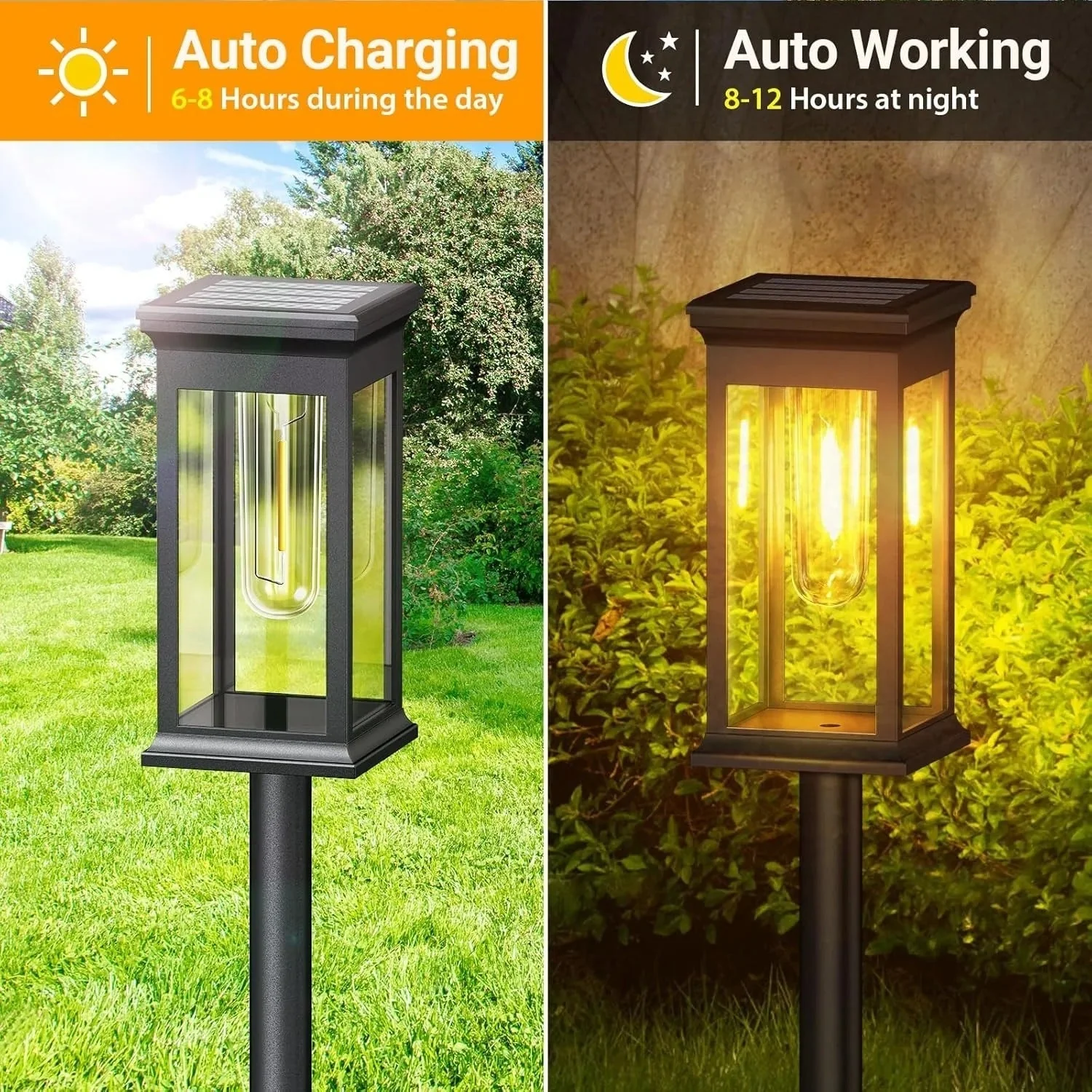 Solar Pathway Lights – Eco-Friendly Outdoor Lighting with Dusk-to-Dawn Operation, Waterproof Garden Path Lights, 4-Pack - Image 5