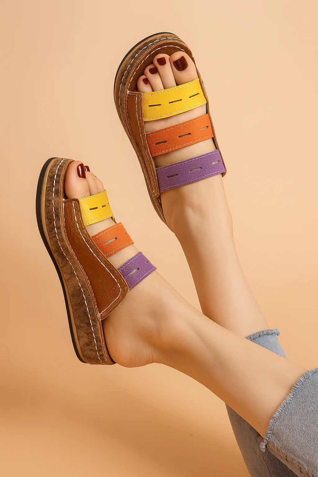 Sophia | Colorful Wedge Sandals
