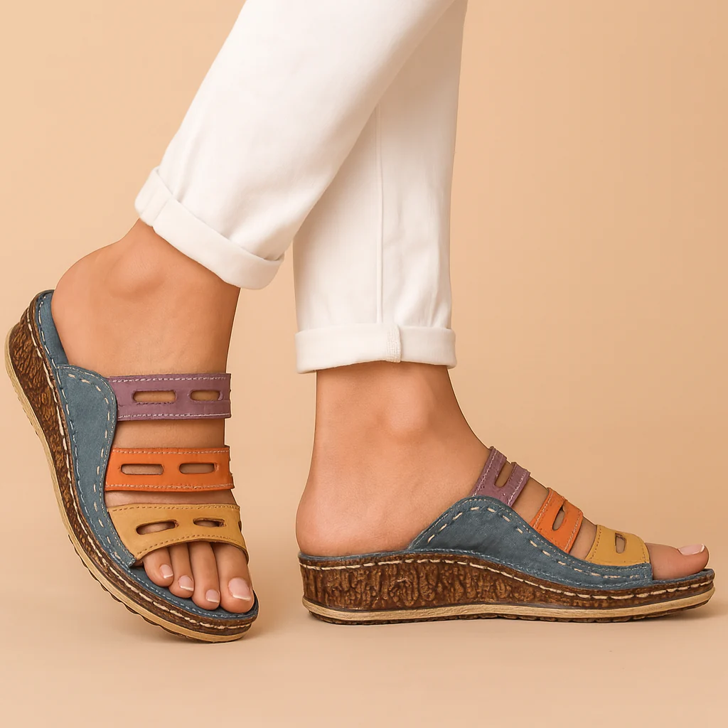 Sophia | Colorful Wedge Sandals - Image 2