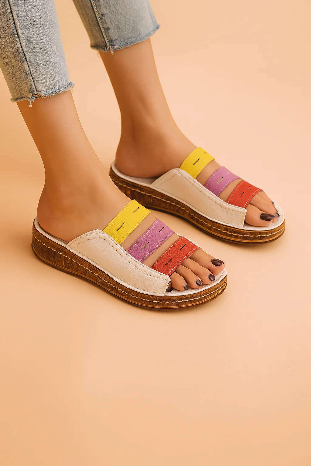 Sophia | Colorful Wedge Sandals - Image 5