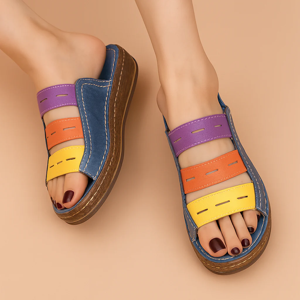 Sophia | Colorful Wedge Sandals - Image 6