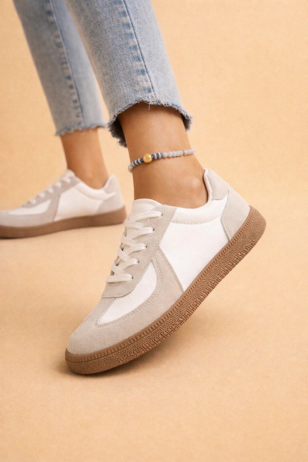 Sylwia | Women’s Comfortable Walking Sneakers with Stylish Patchwork Design - Image 2
