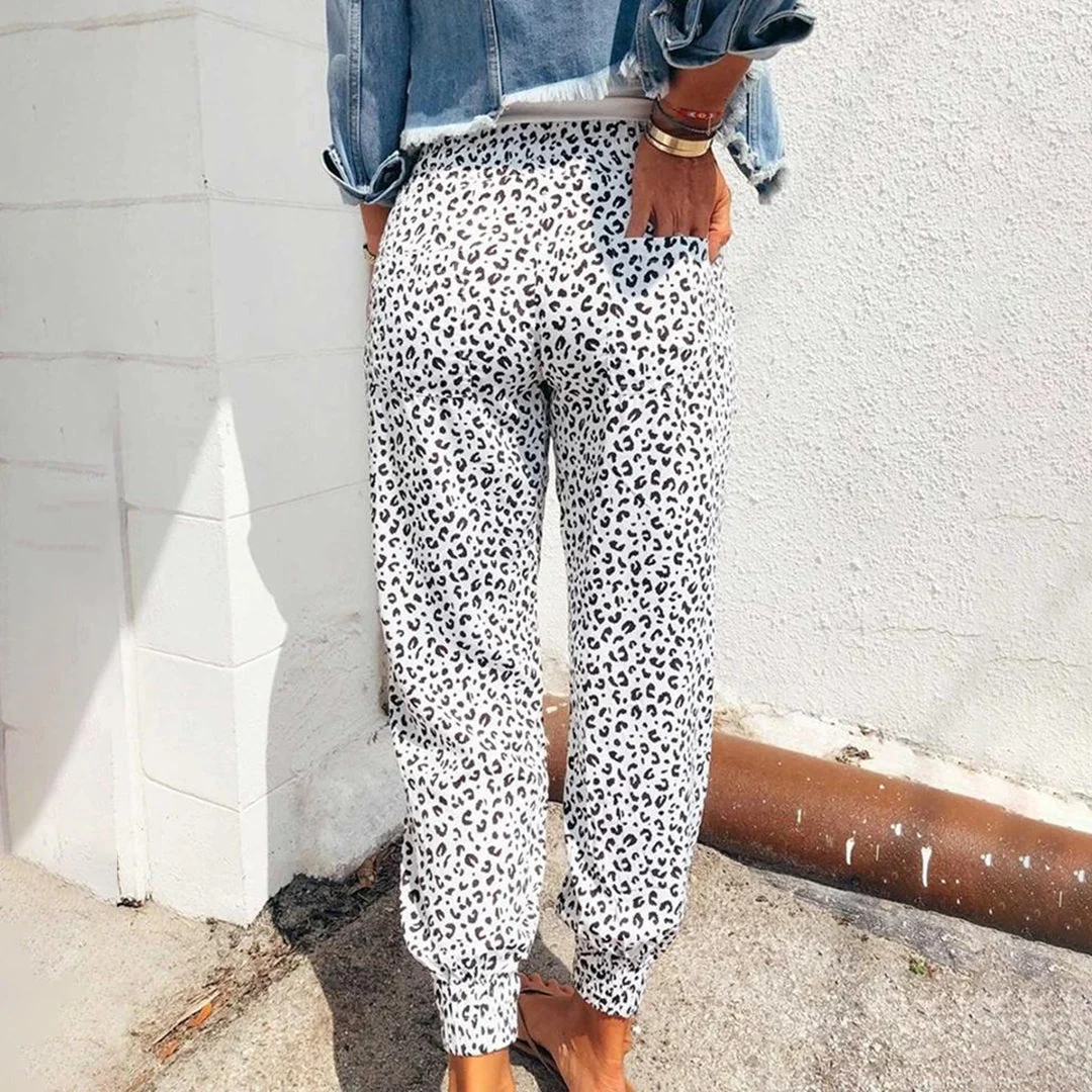 Talia | Comfy Leopard Print Trouser - Image 4
