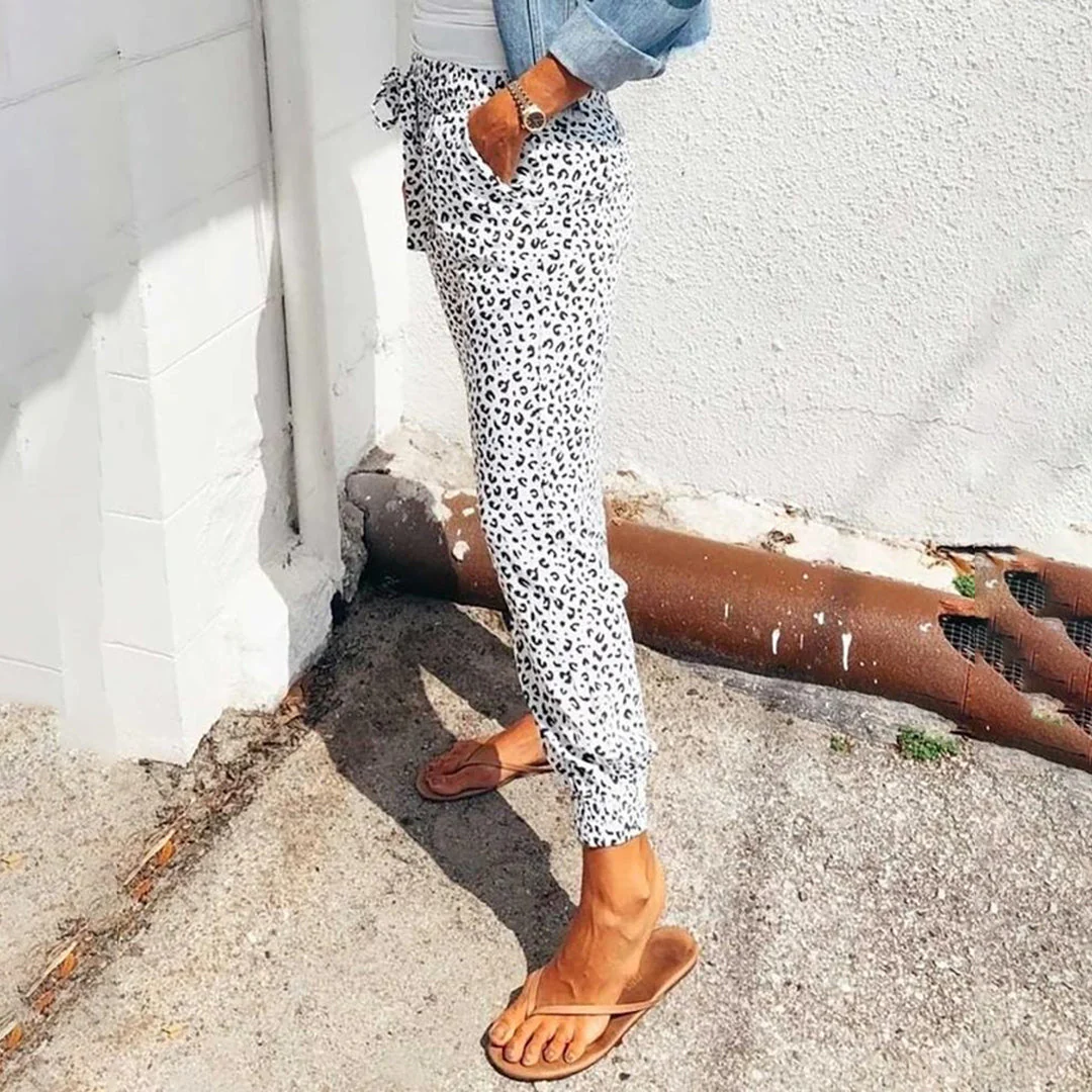 Talia | Comfy Leopard Print Trouser - Image 5